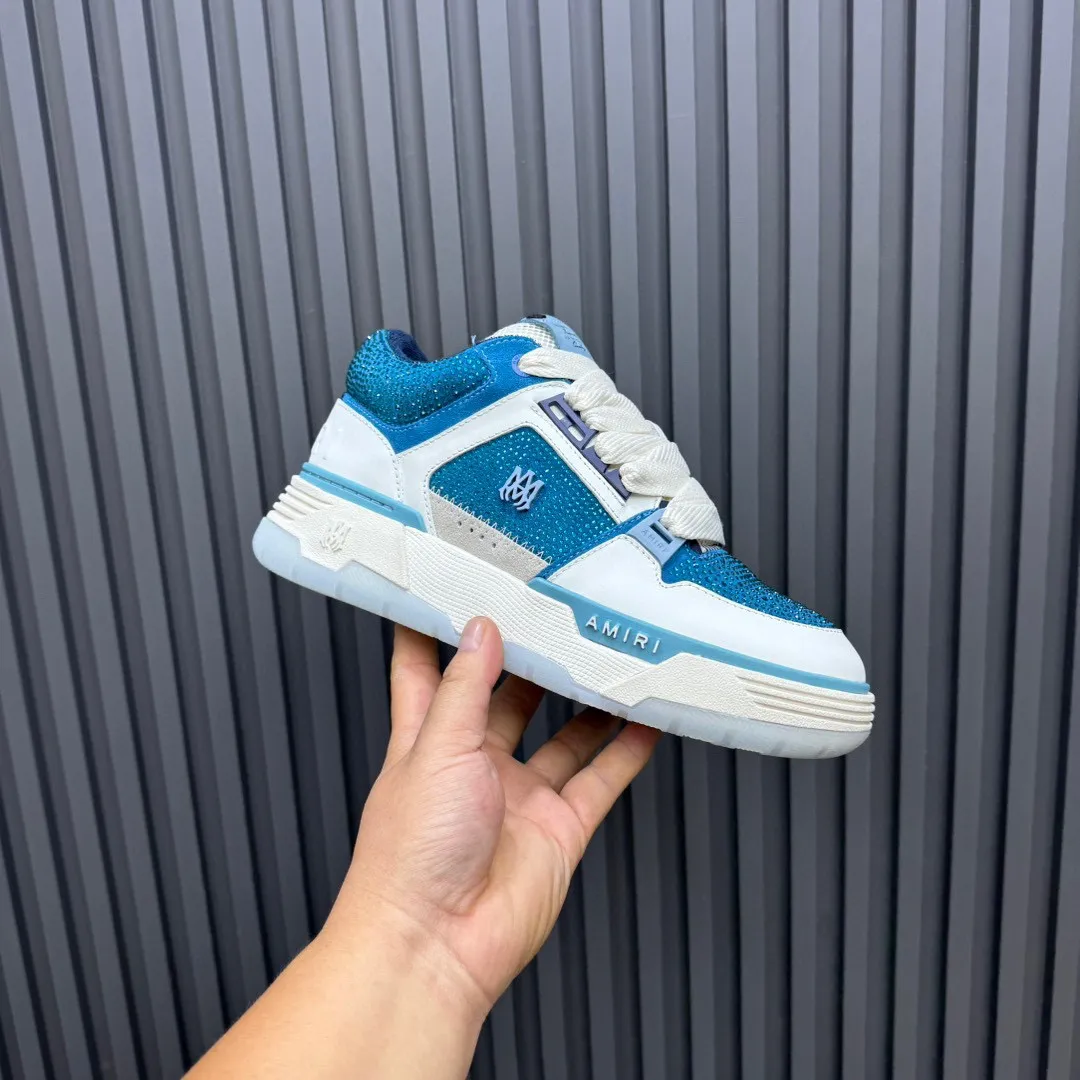 Men's men's shoes 💰800 AMIRI Amir Couple's new hot brick high street sneakers with bone sports shoes, toe-layer cowhide upper, upper side bones, purely hand-stitched, with good three-dimensional effect, customized metal LOGO, code number 35-44 (45, 46 customized)